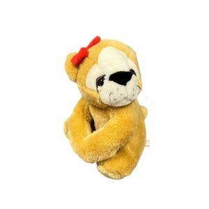 VTG PBC International 9" Lion Girl Plush Stuffed Animal‎ Red Hair Bow Realistic